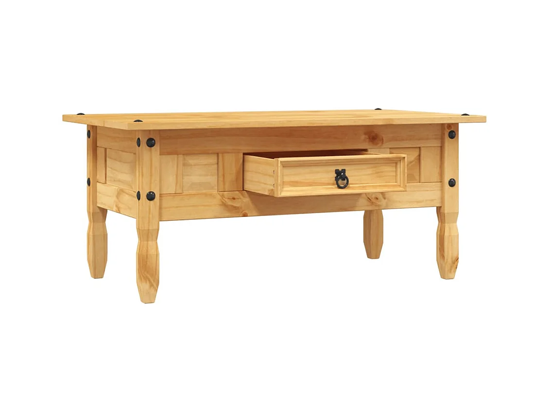Mesa de centro | Mesa de apoio Corona Range em pinho mexicano 100x55x44 cm