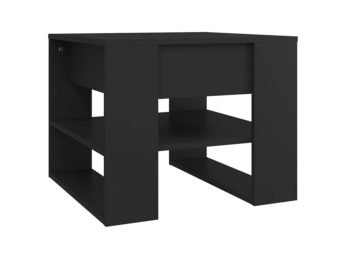 Mesa de centro | Mesa auxiliar de madera maciza de pino negro 87x48x35 cm SHL537291