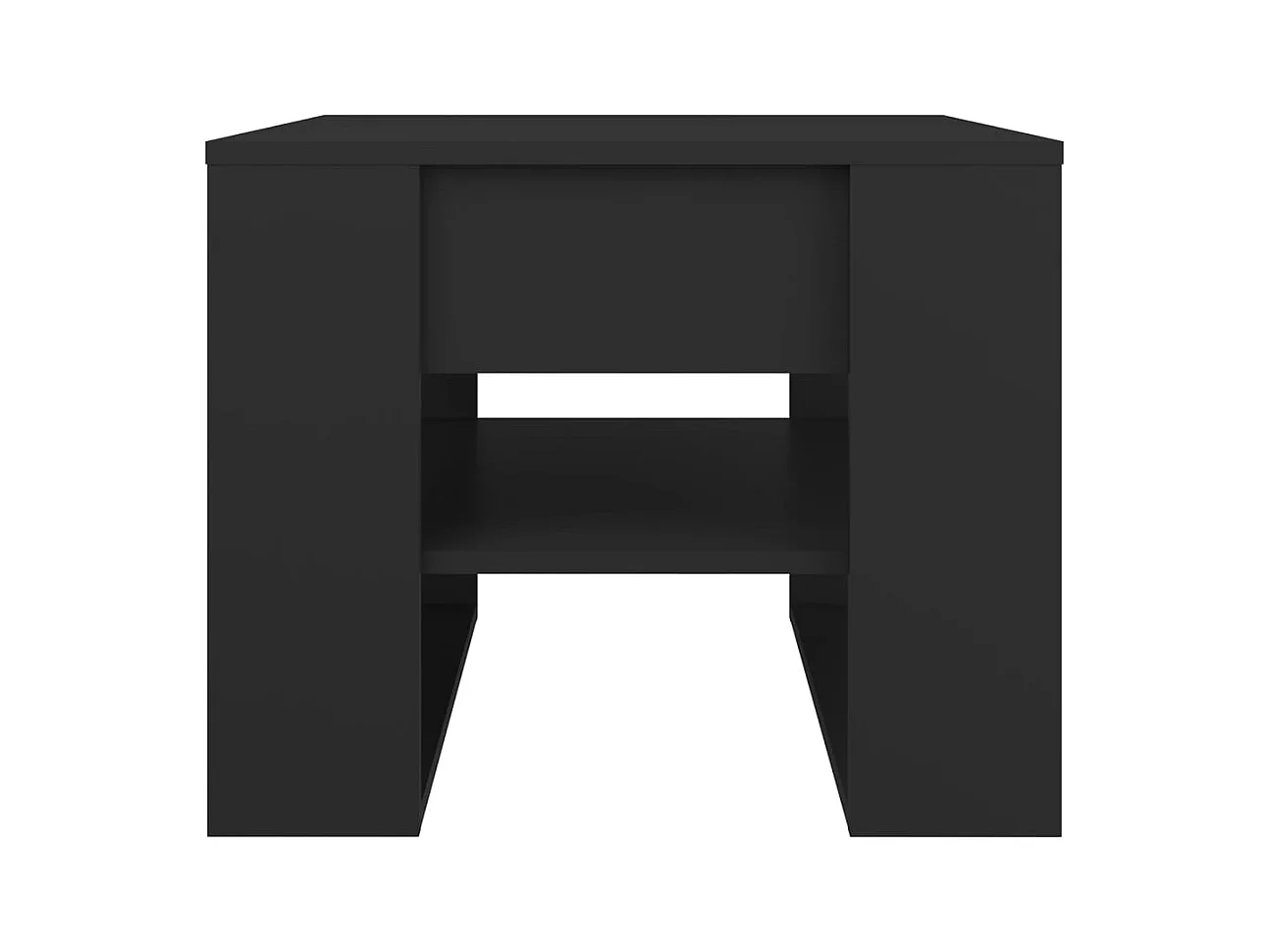 Mesa de centro | Mesa auxiliar de madera maciza de pino negro 87x48x35 cm SHL537291