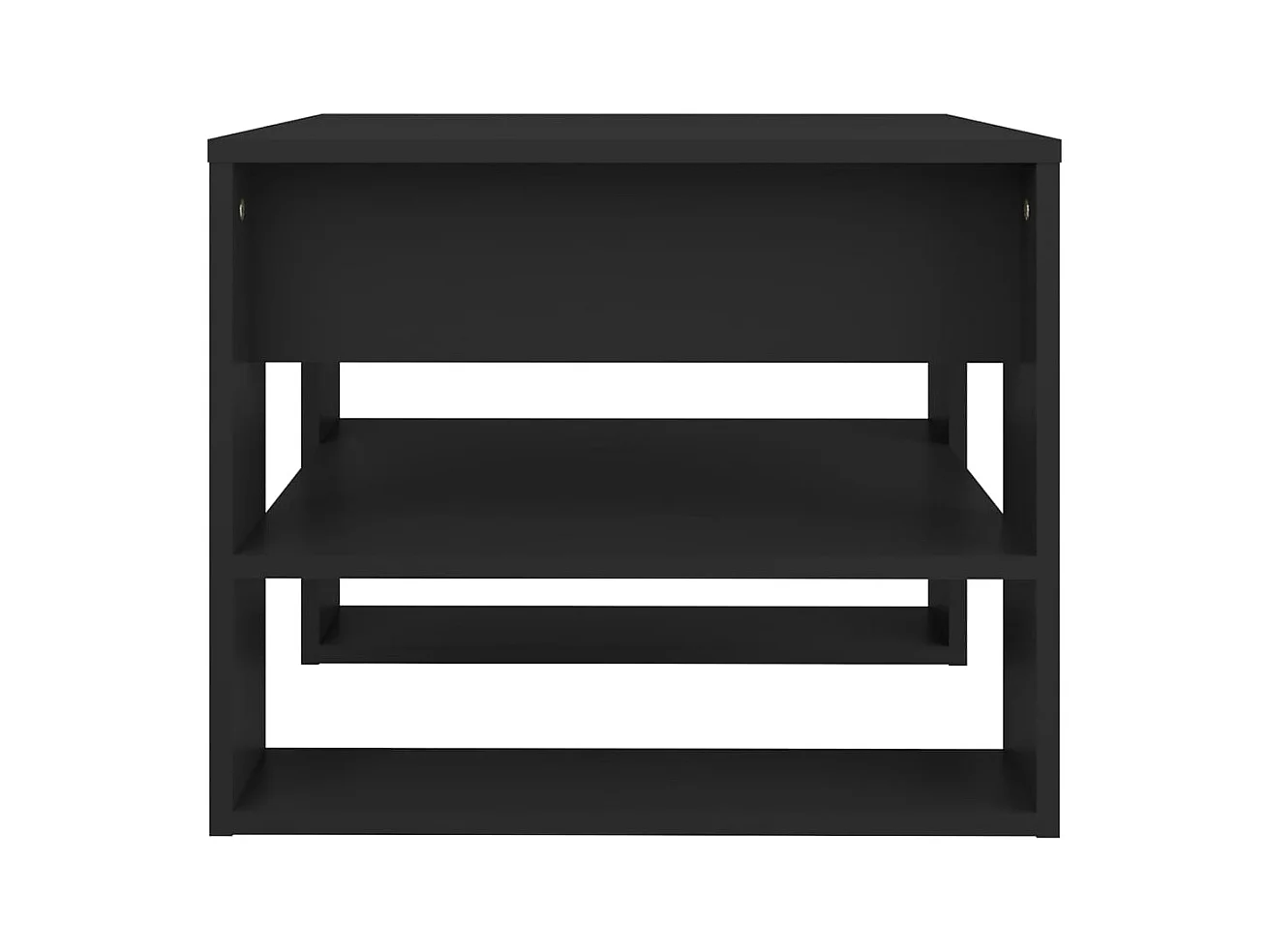 Mesa de centro | Mesa auxiliar de madera maciza de pino negro 87x48x35 cm SHL537291