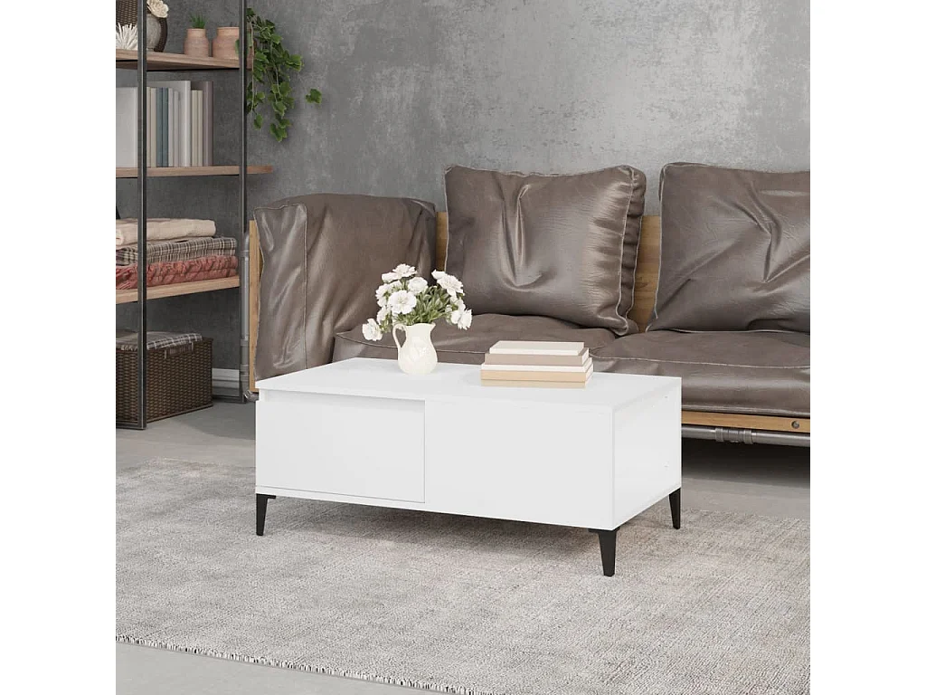 Mesa de centro | Mesa auxiliar madera contrachapada roble Sonoma 90x50x40 cm SHL94330