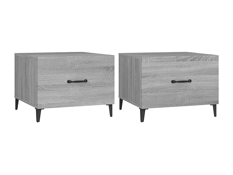 Mesa de centro | Mesa auxiliar madera contrachapada negro 80x80x36,5 cm SHL56341