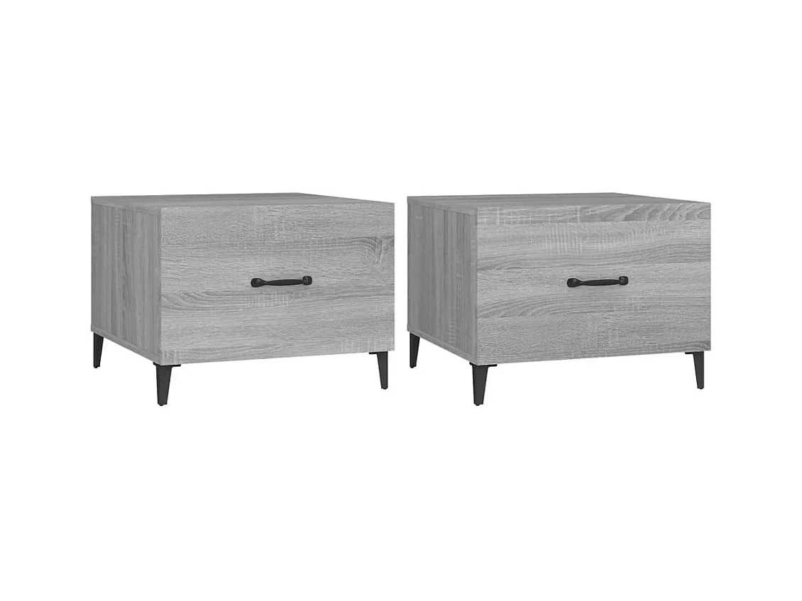 Mesa de centro | Mesa auxiliar madera contrachapada negro 80x80x36,5 cm SHL56341