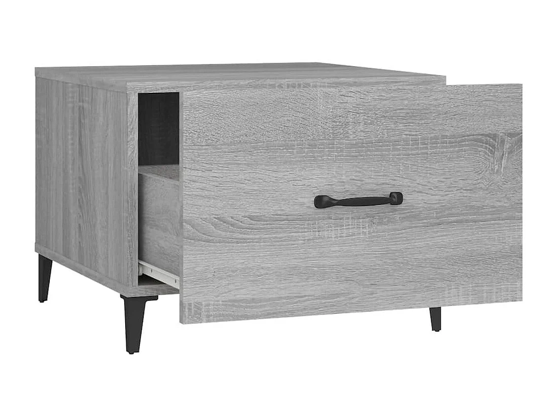 Mesa de centro | Mesa auxiliar madera contrachapada negro 80x80x36,5 cm SHL56341