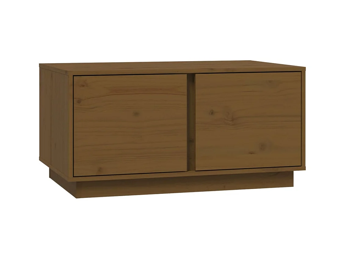 Table basse salon-Table d'appoint Marron miel 80x50x40 cm Bois massif de pin SHL62862