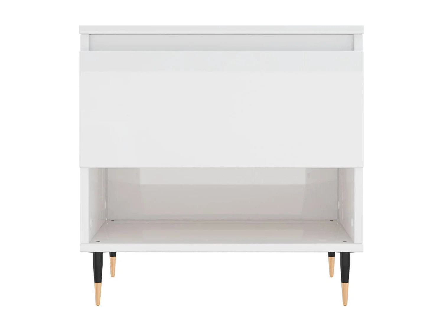 Table basse salon-Table à thé blanc brillant 50x46x50 cm bois d’ingénierie SHL96633