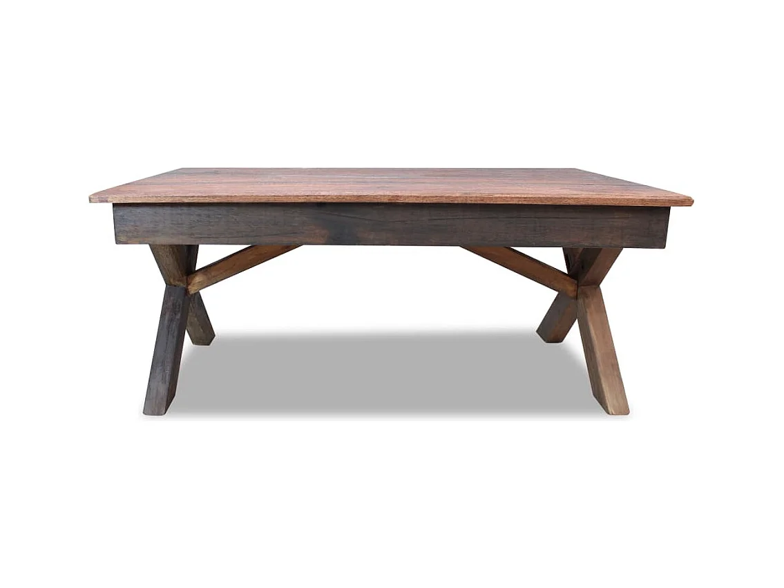 Table basse salon-Table d'appoint bois de récupération mélangé 110x60x45 cm SHL91061