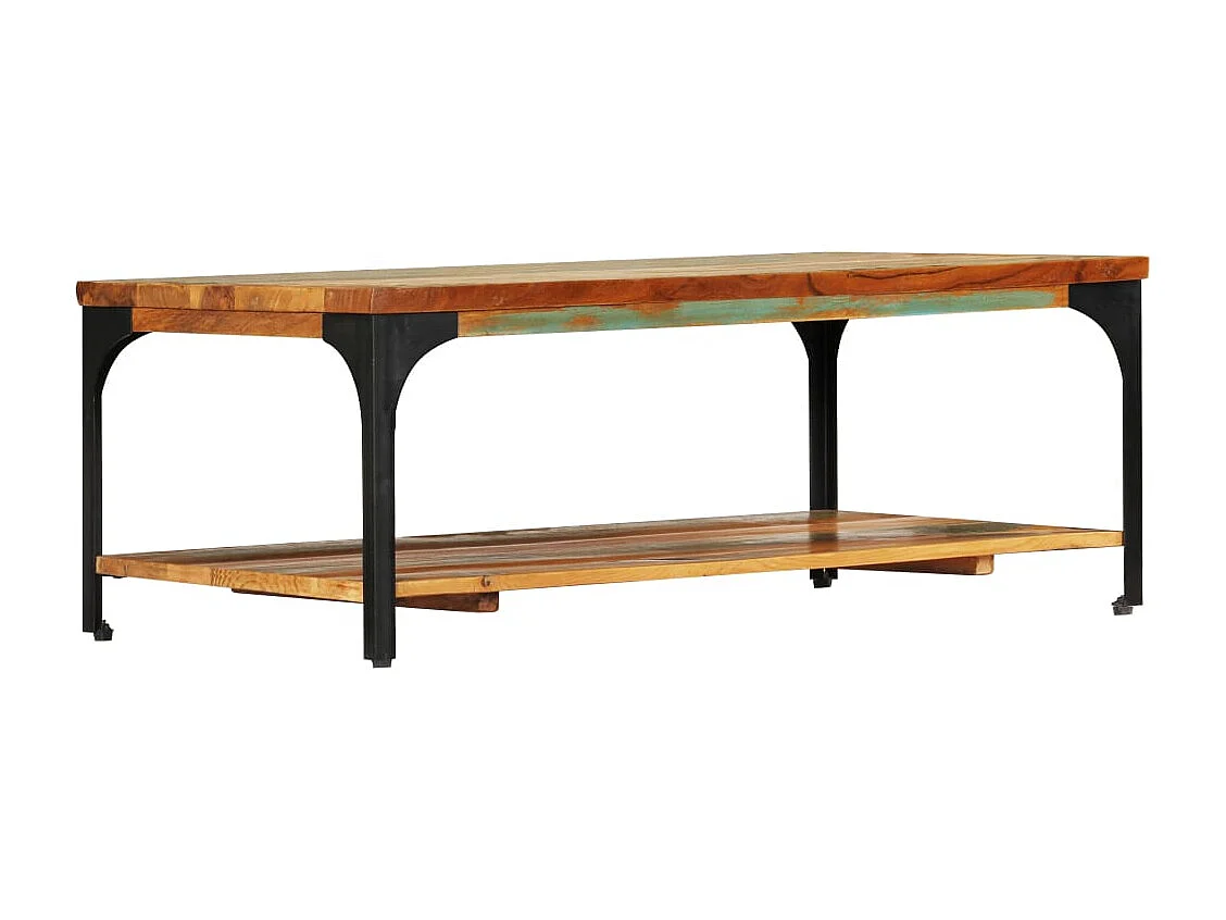 Couchtisch-Beistelltisch-Sofatisch mit Ablage 100x60x35 cm Altholz Massiv SHL56980