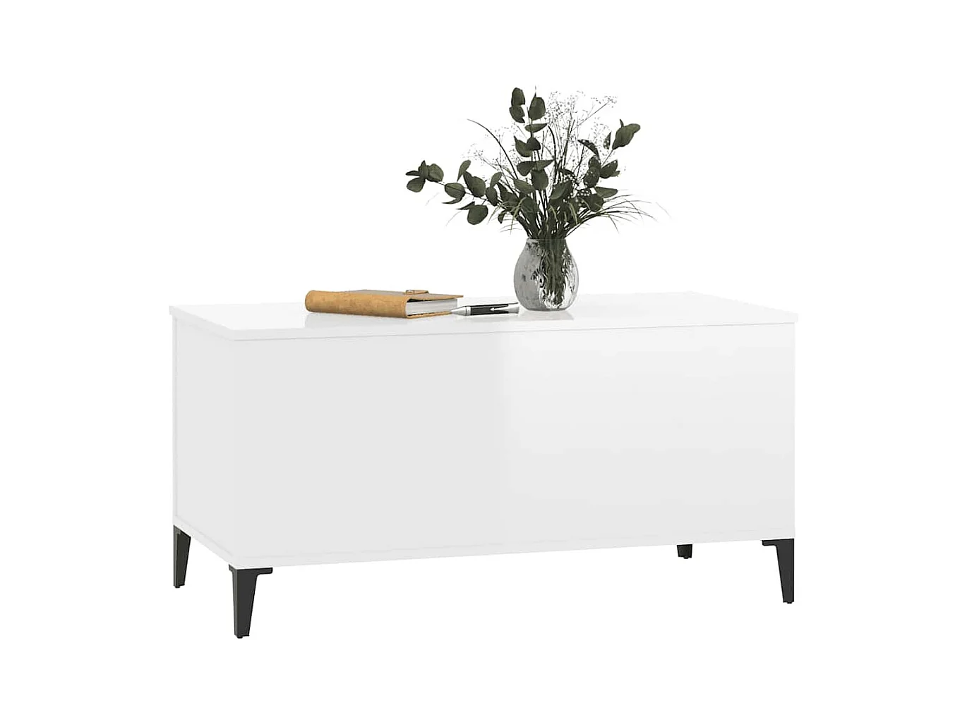 Mesa de centro | Mesa auxiliar madera contrachapada roble marrón 100x49x40 cm SHL4280