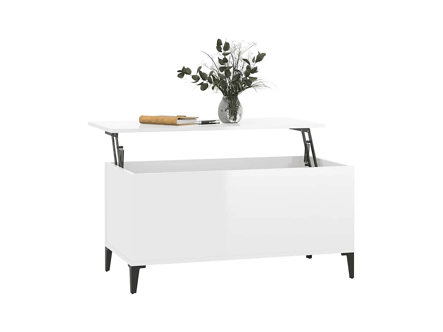 Mesa de centro | Mesa auxiliar madera contrachapada roble marrón 100x49x40 cm SHL4280