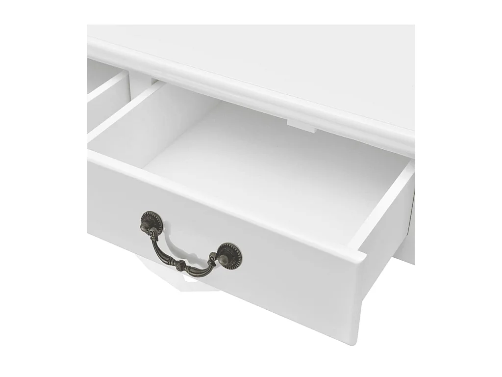 Mesa de centro | Mesa auxiliar salon con ruedas de contrachapado blanco 55x35x70 cm SHL4222