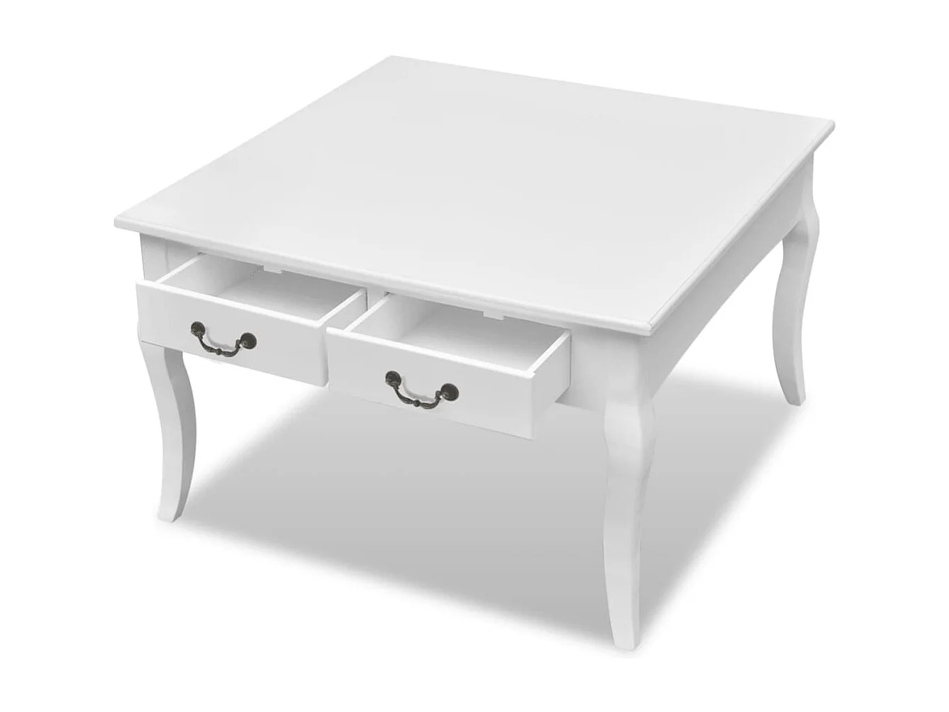 Couchtisch-Beistelltisch-Sofatisch mit 4 Schubladen Weiß SHL45626