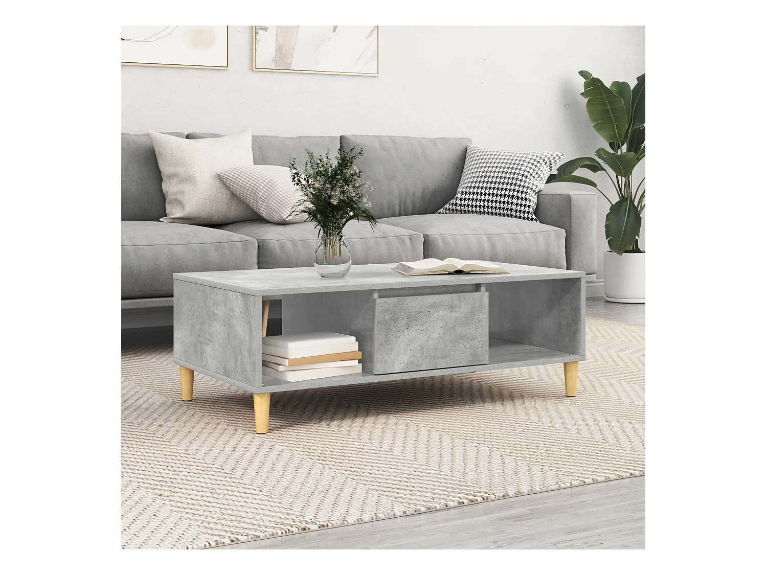 Mesas de centro | Mesas auxiliares 2 uds madera ingeniería gris Sonoma 50x46x50 cm SHL2436