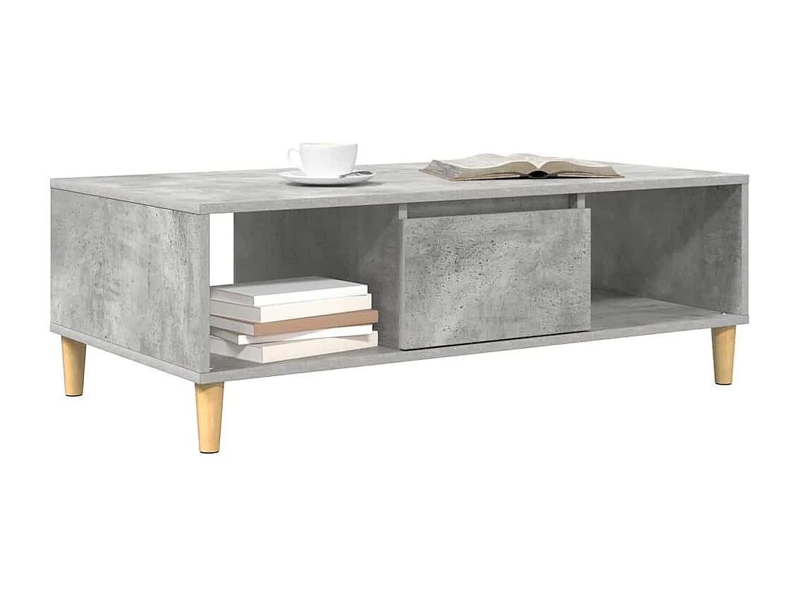 Mesa de centro | Mesa de apoio Cinzento cimento 103.5x60x35 cm
