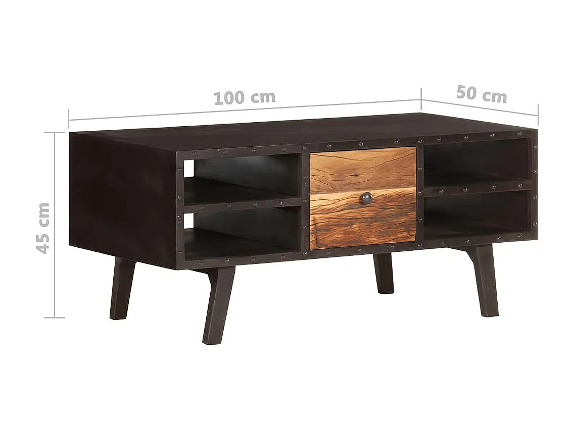 Mesa de centro | Mesa de café | Mesa auxiliar Roble artisan 80x80x42 cm SHL2574