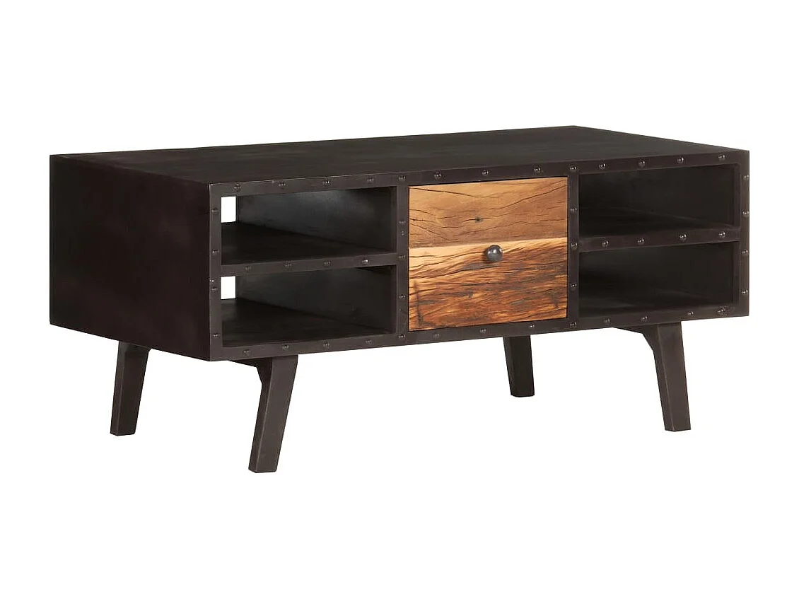 Couchtisch-Beistelltisch-Sofatisch 100x50x45 cm Altholz Massiv SHL32887