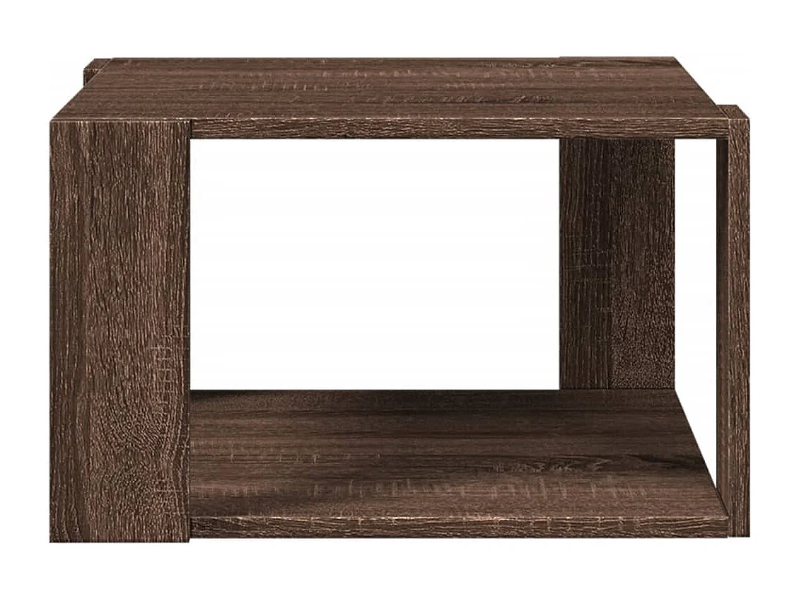 Couchtisch-Wohnzimmertisch-Beistelltische Braun Eichen-Optik 51,5x51,5x30 cm Holzwerkstoff SHL26253
