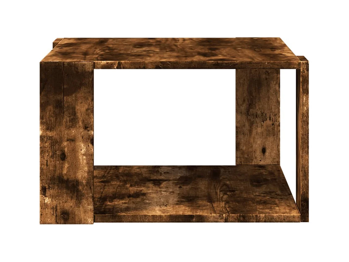 Table basse salon-Table d'appoint chêne fumé 51,5x51,5x30 cm bois d'ingénierie SHL1957