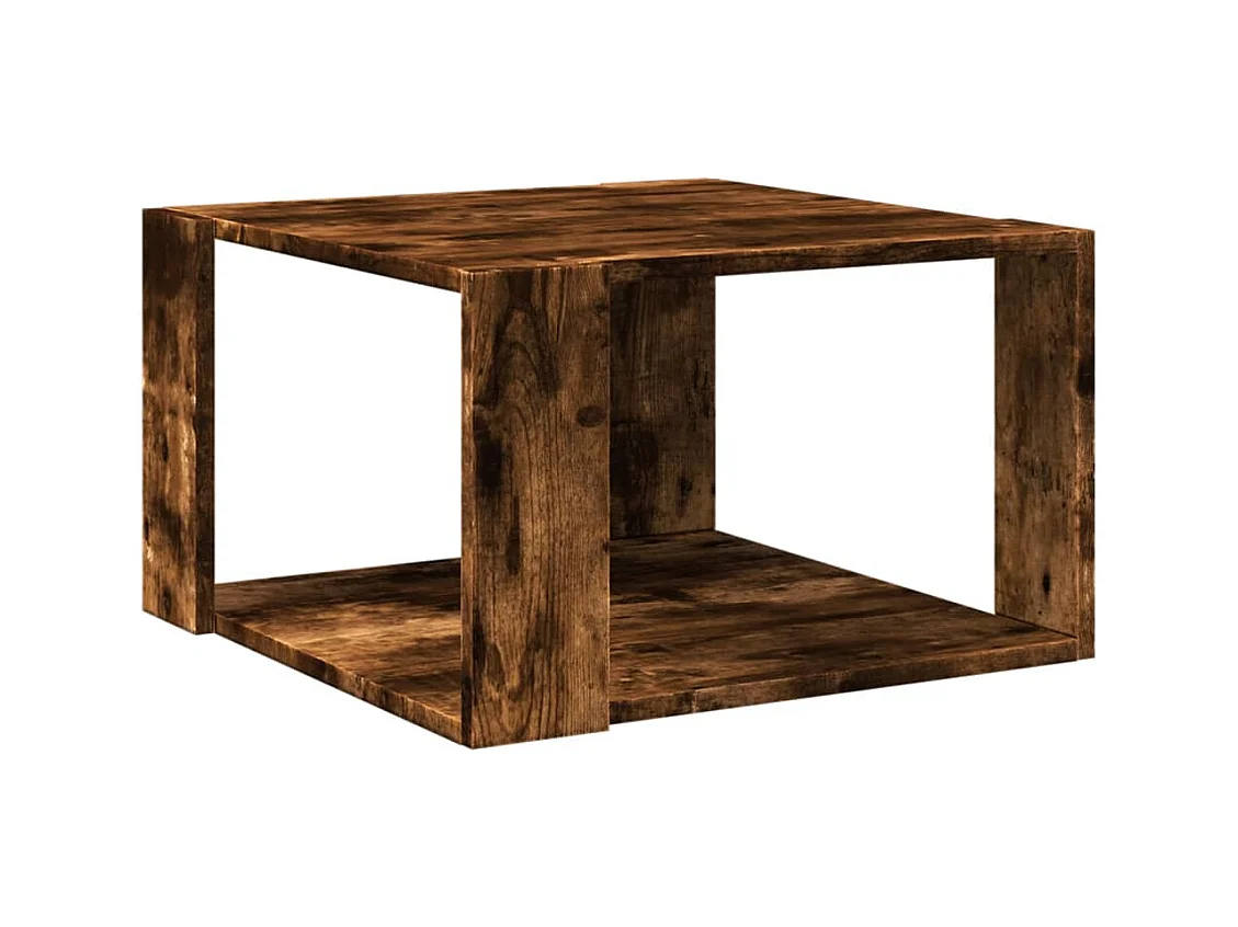 Table basse salon-Table d'appoint chêne fumé 51,5x51,5x30 cm bois d'ingénierie SHL1957