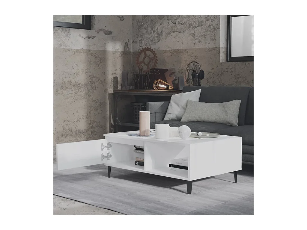 Mesa de centro | Mesa auxiliar con luces LED roble Sonoma 50x50x40 cm SHL4997