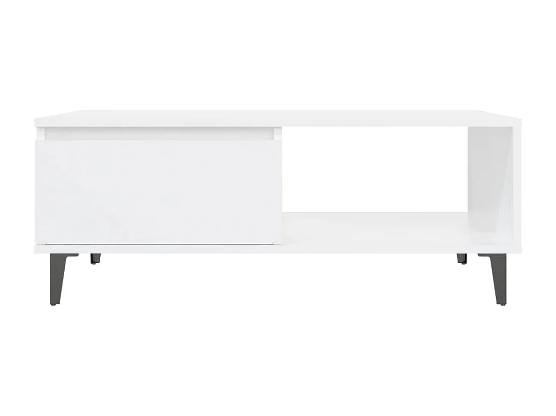 Couchtisch-Sofatisch-Beistelltische Weiß 90x60x35 cm Holzwerkstoff SHL4577