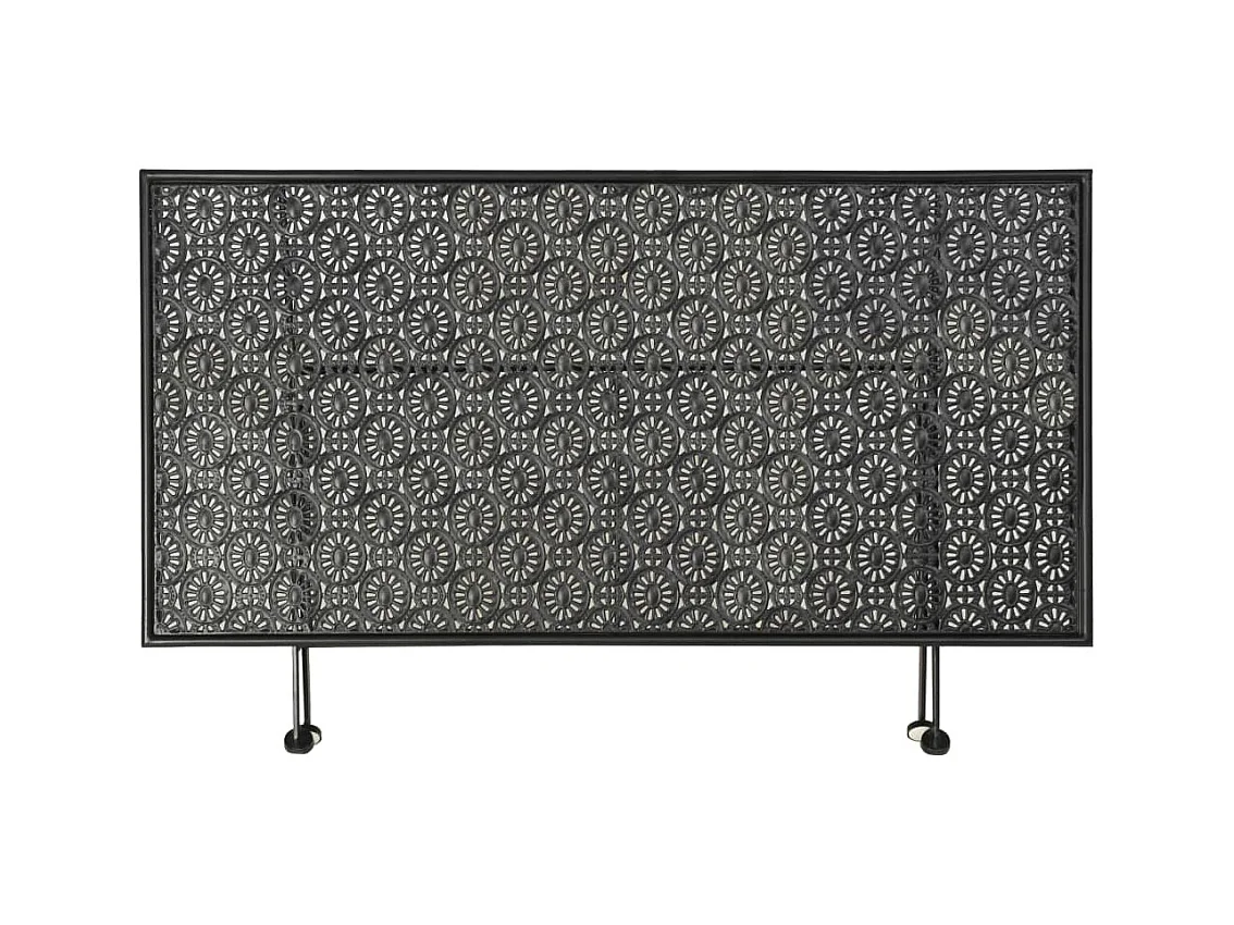 Mesa de centro | Mesa de apoio | Mesa de café dobrável estilo vintage metal 100x50x45 cm preto