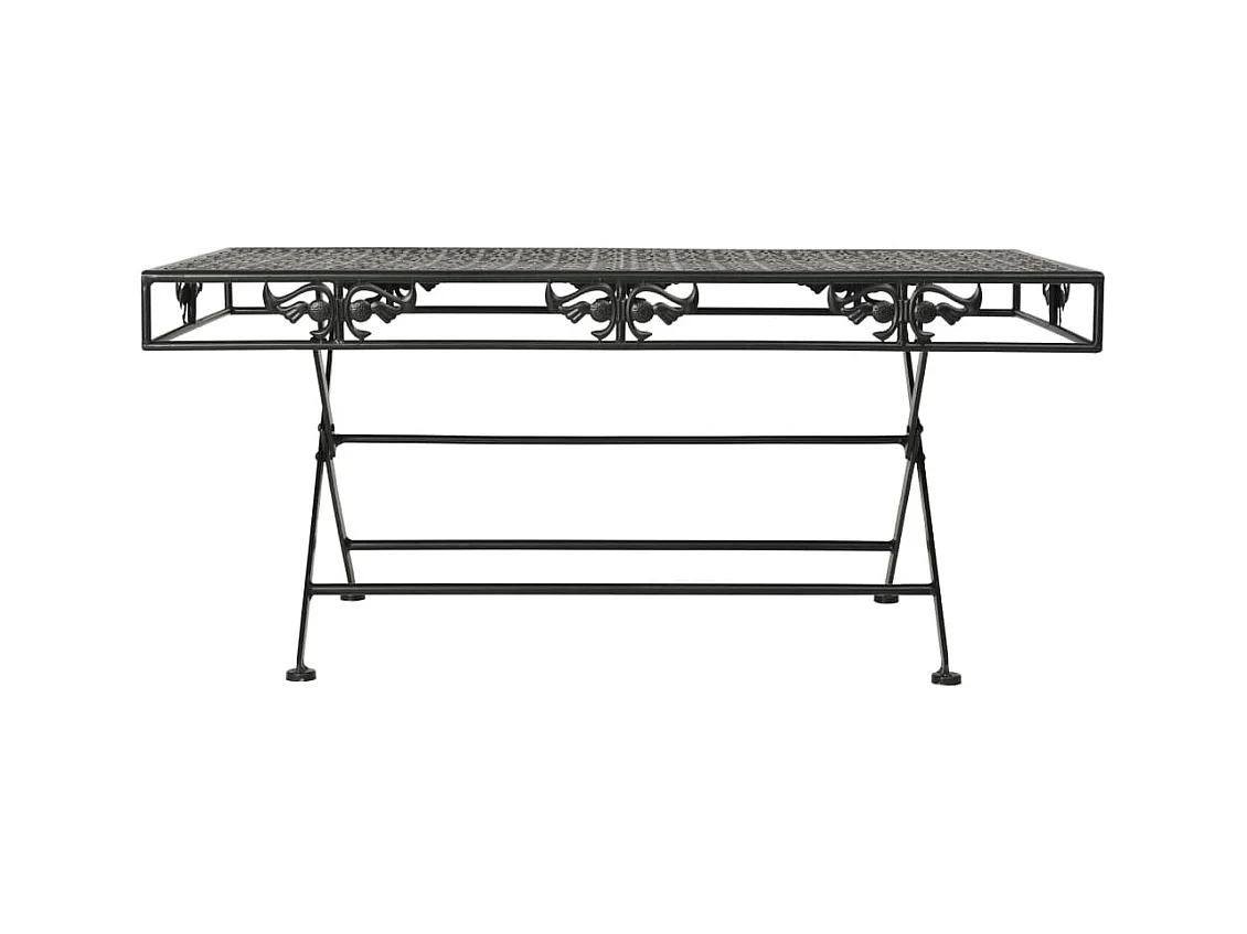 Table basse pliante Style vintage Métal 100x50x45 cm Noir SHL10794