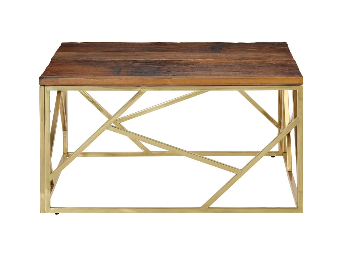 Mesa de centro | Mesa auxiliar con cajones madera vieja 100x100x40 cm SHL4311