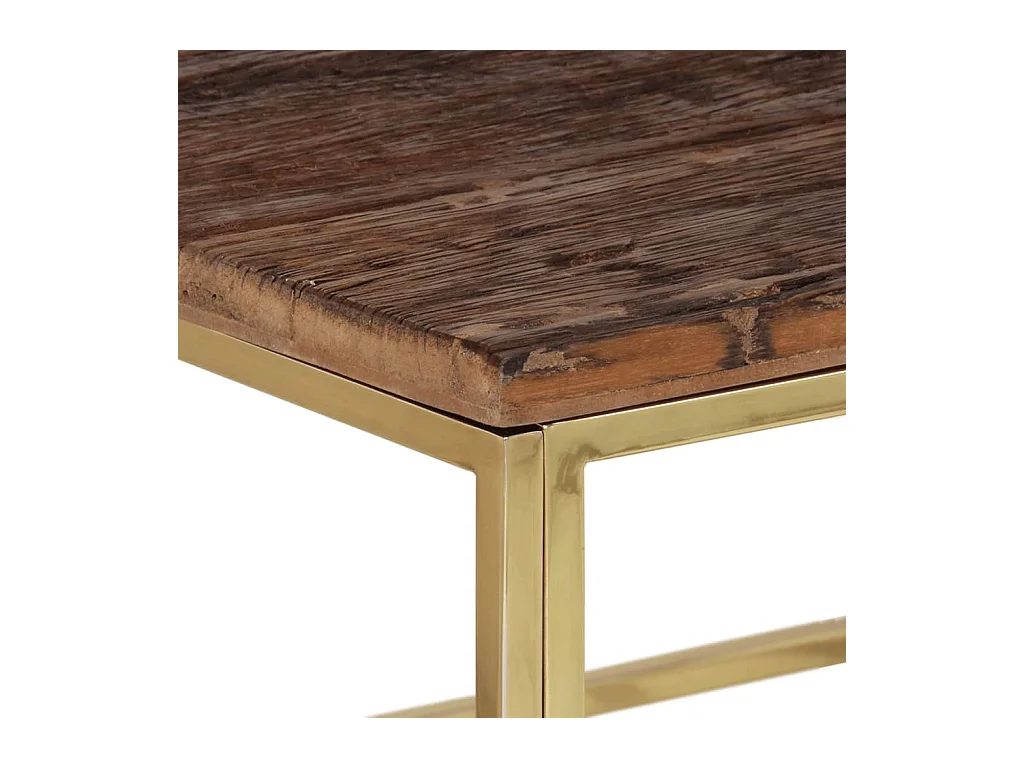 Mesa de centro | Mesa auxiliar con cajones madera vieja 100x100x40 cm SHL4311