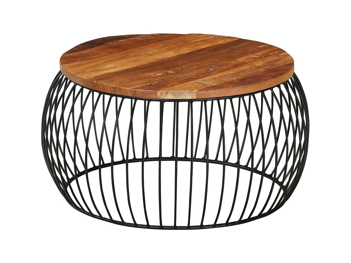 Mesa de centro | Mesa auxiliar 80x80x35 cm madera maciza de mango rugosa SHL2598