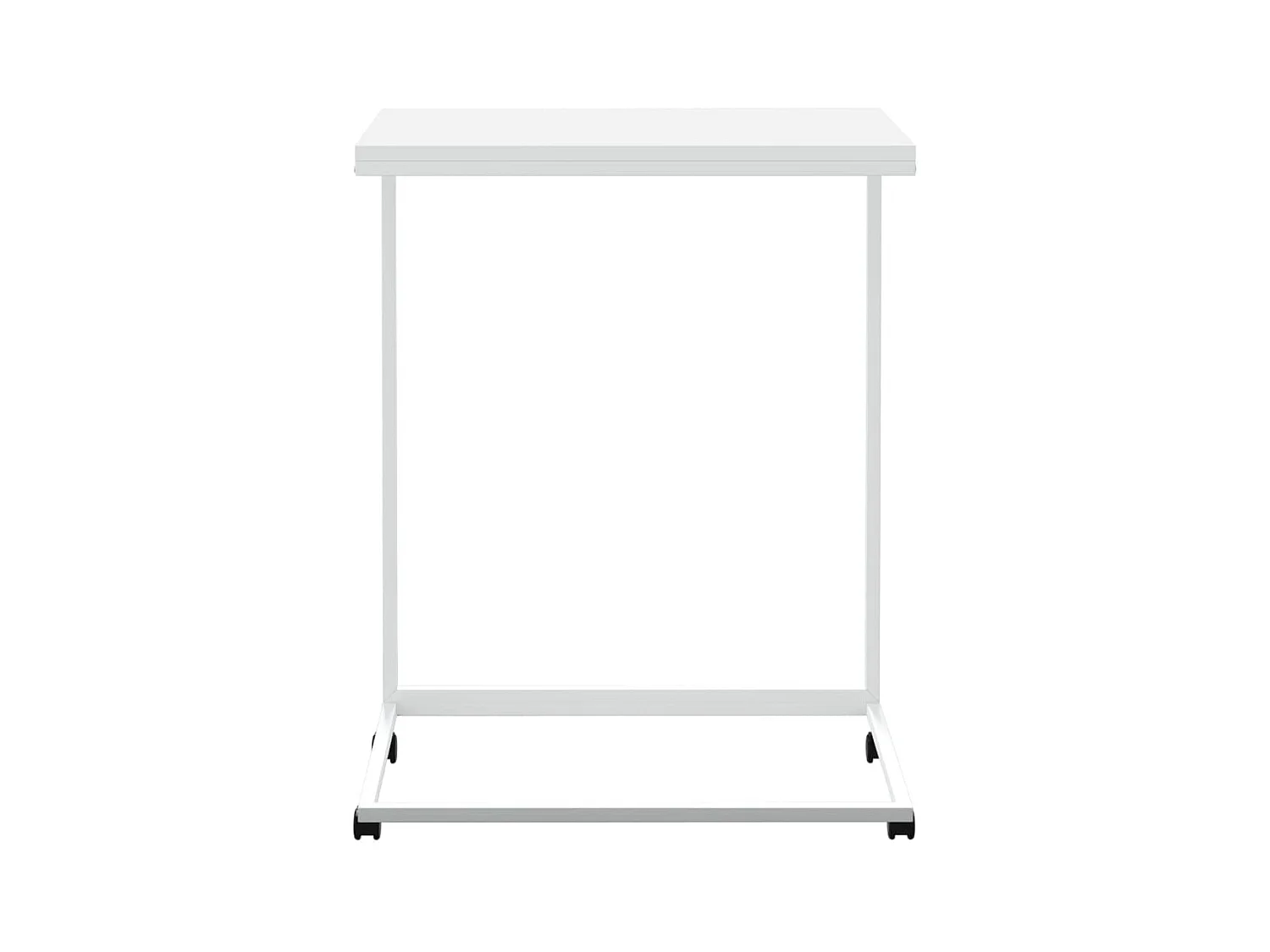 Table basse salon-Table d'appoint avec roues Blanc 55x35x70 cm Bois d'ingénierie SHL22540