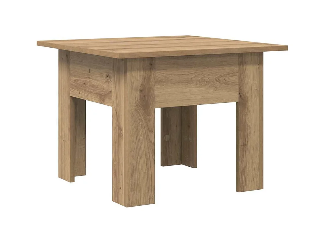 Table basse salon-Table d'appoint chêne artisanal 55x55x42 cm Bois d'ingénierie SHL13089