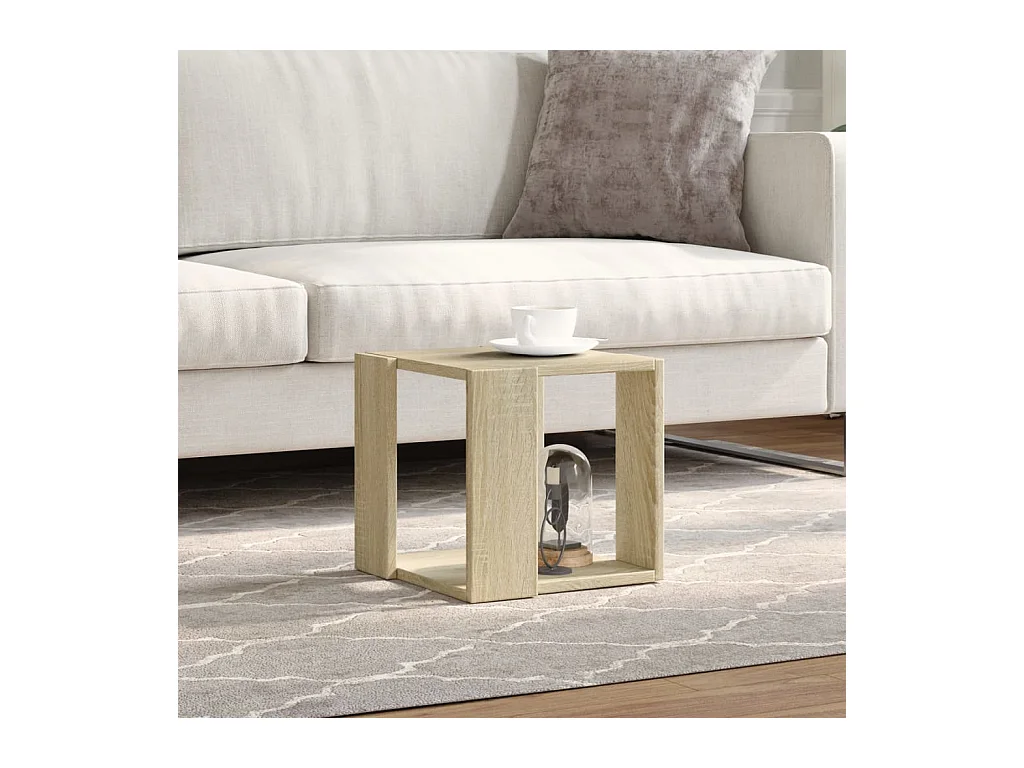 Table basse salon-Table d'appoint chêne sonoma 32x32x30 cm bois d'ingénierie SHL56414