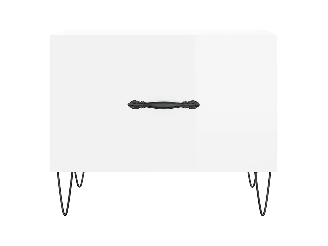 Conjunto de 2 Mesas de Centro | Mesa de apoio | Mesa de café 50x50x40 cm branco brilhante