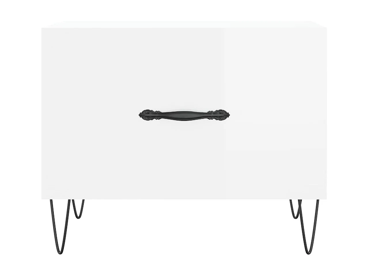 Lot de 2 Tables basses-Tables d'appoint blanc brillant 50x50x40cm bois d'ingénierie SHL62096