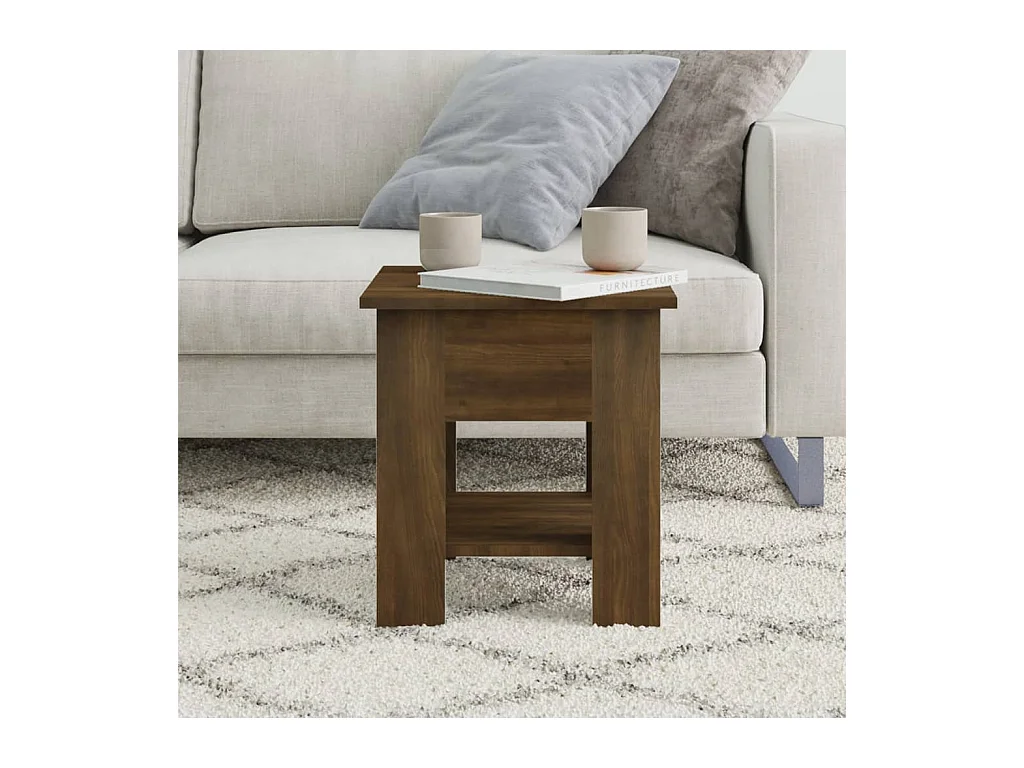 Mesa de centro | Mesa auxiliar madera contrachapada blanco 90x50x40 cm SHL2108