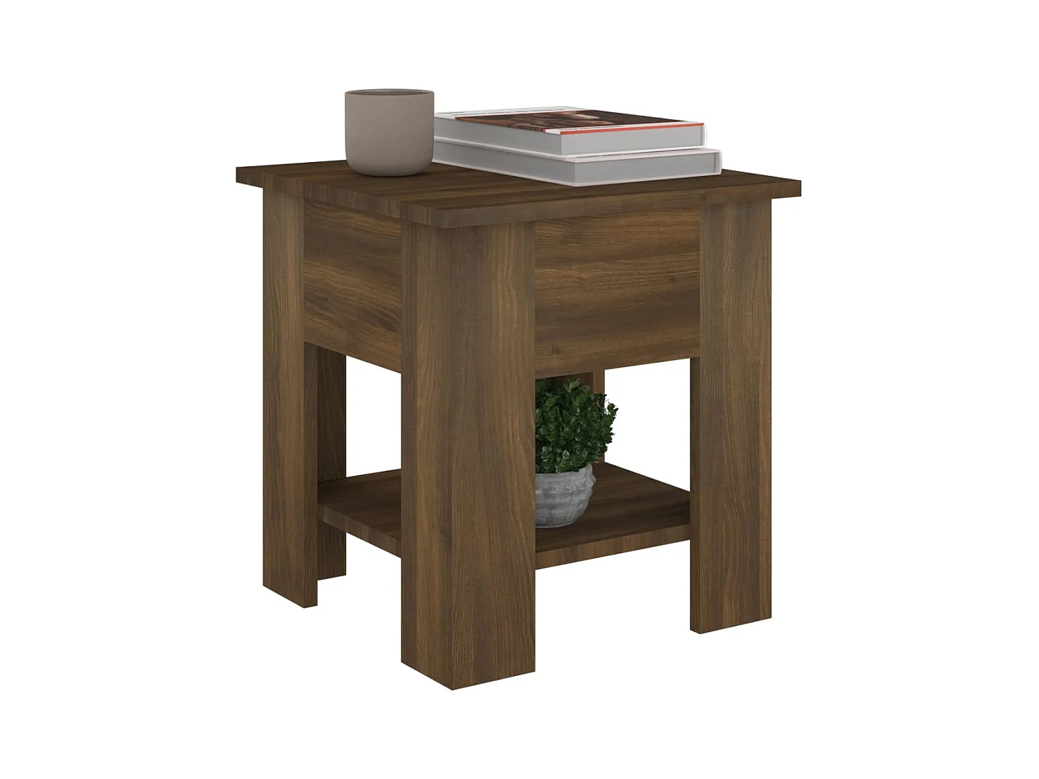 Mesa de centro | Mesa auxiliar madera contrachapada blanco 90x50x40 cm SHL2108