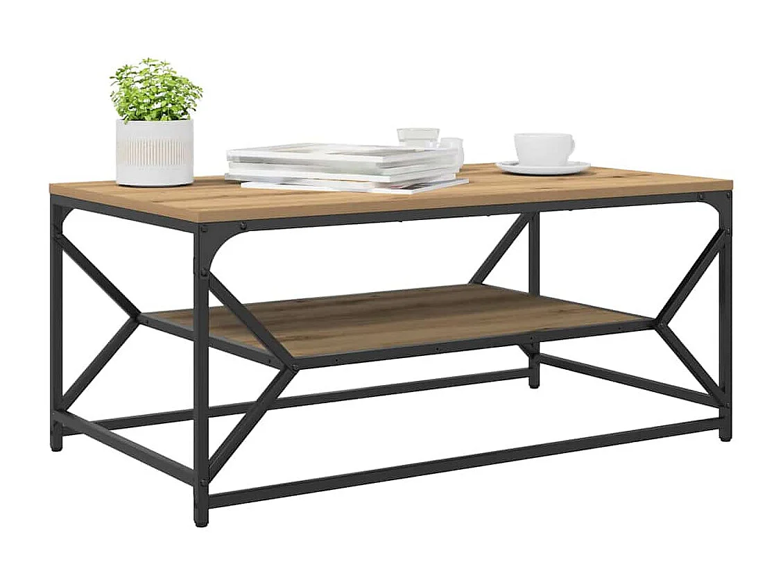 Couchtisch-Wohnzimmertisch-Beistelltische Artisan-Eiche 90x50x40 cm SHL56976