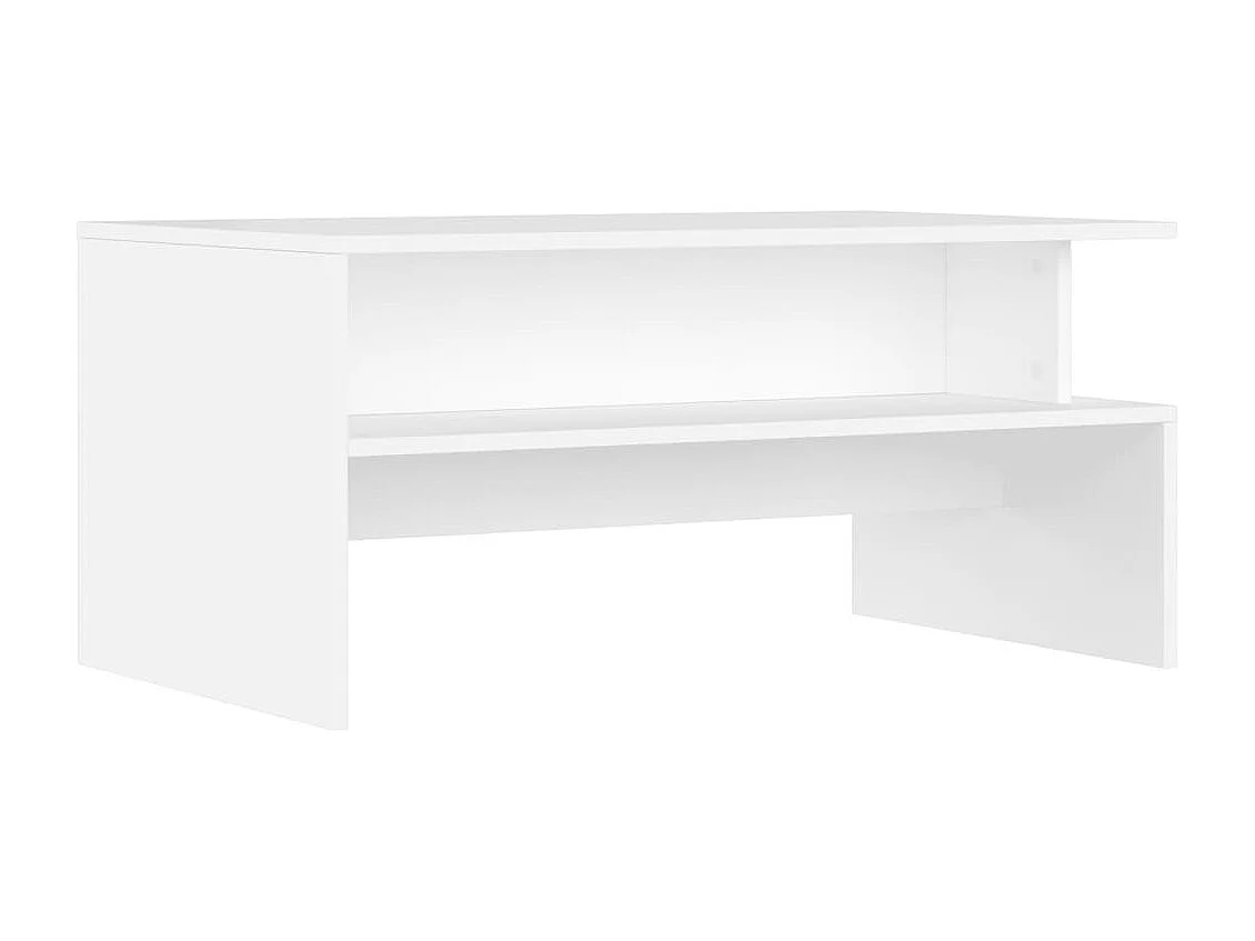 Mesa de centro | Mesa de apoio 90x55x42.5 cm derivados de madeira branco