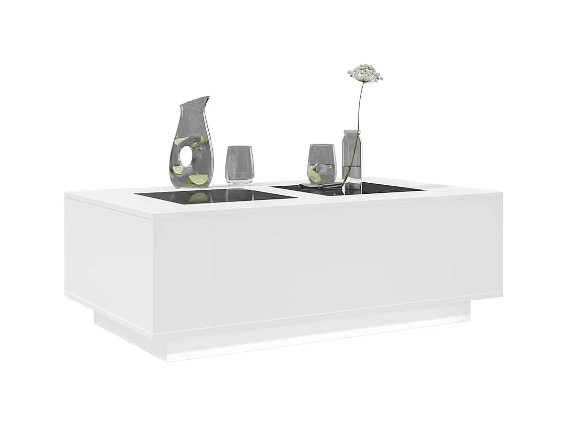 Mesa de centro | Mesa de apoio luzes LED Infinity 116x69x40 cm branco