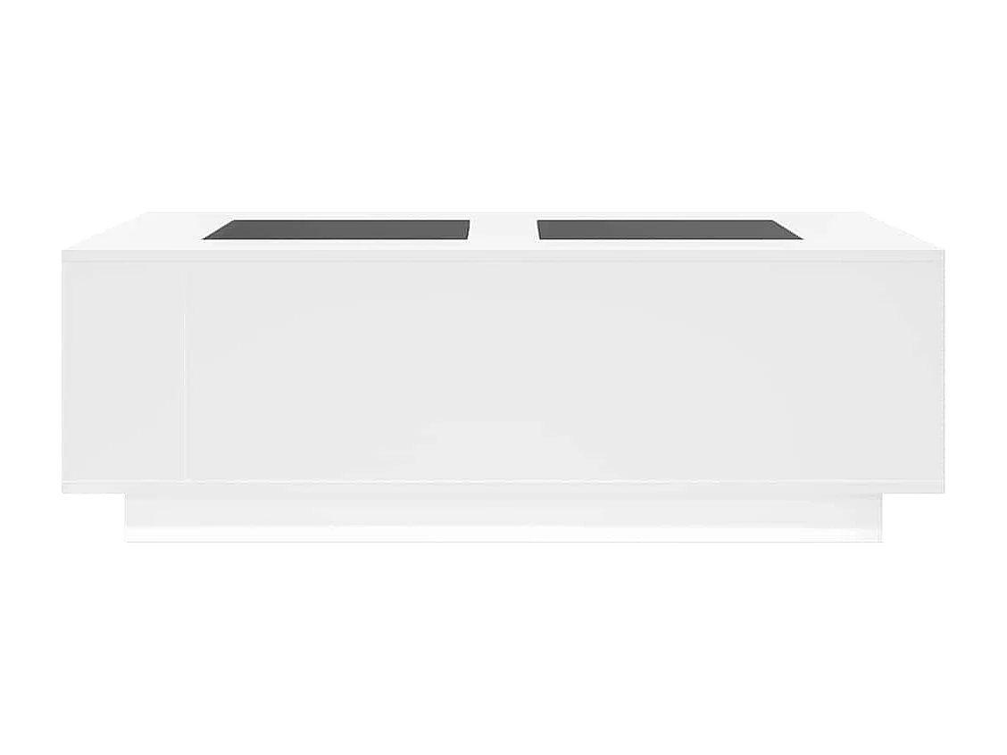 Couchtisch-Wohnzimmertisch-Beistelltische mit Infinity-LED Weiß 116x69x40 cm SHL42024