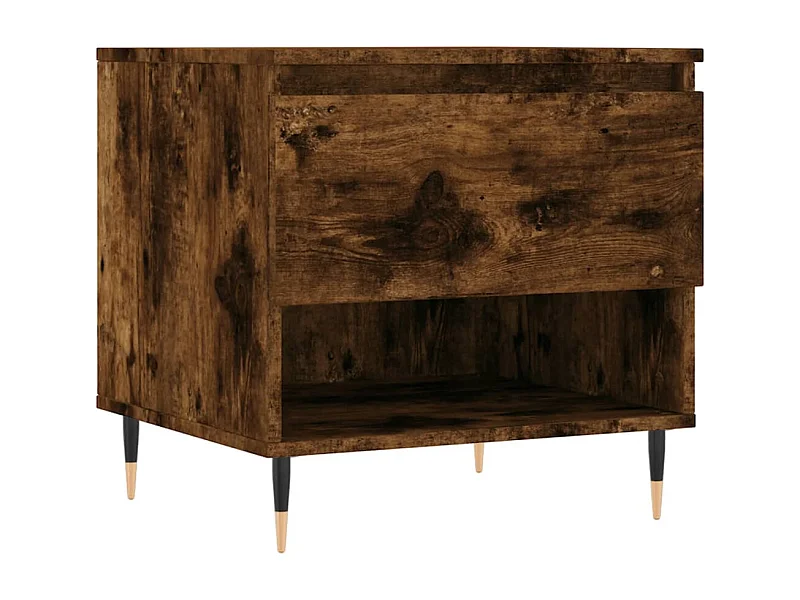 Couchtisch-Wohnzimmertisch-Beistelltische Räuchereiche 50x46x50 cm Holzwerkstoff SHL85019