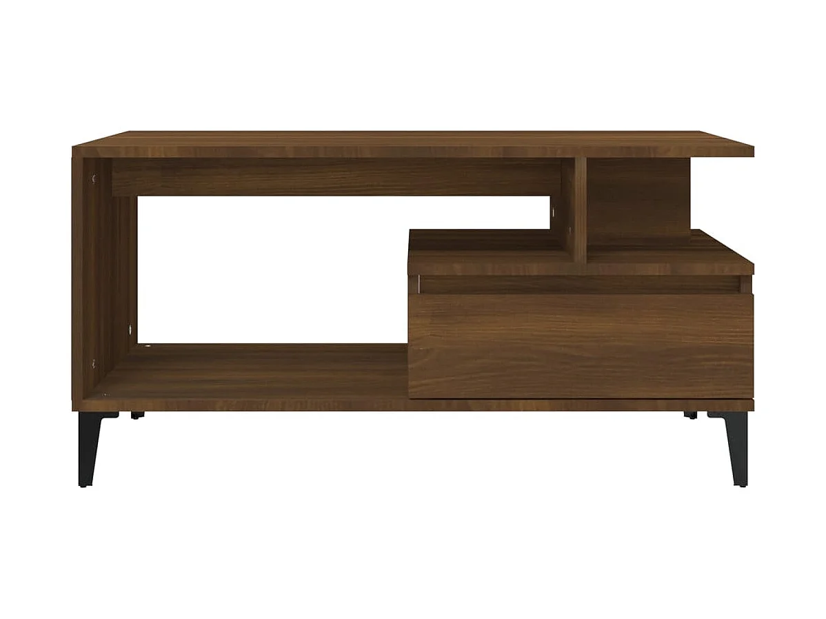 Couchtisch-Wohnzimmertisch-Beistelltische Braun Eichen-Optik 90x49x45 cm Holzwerkstoff SHL49906