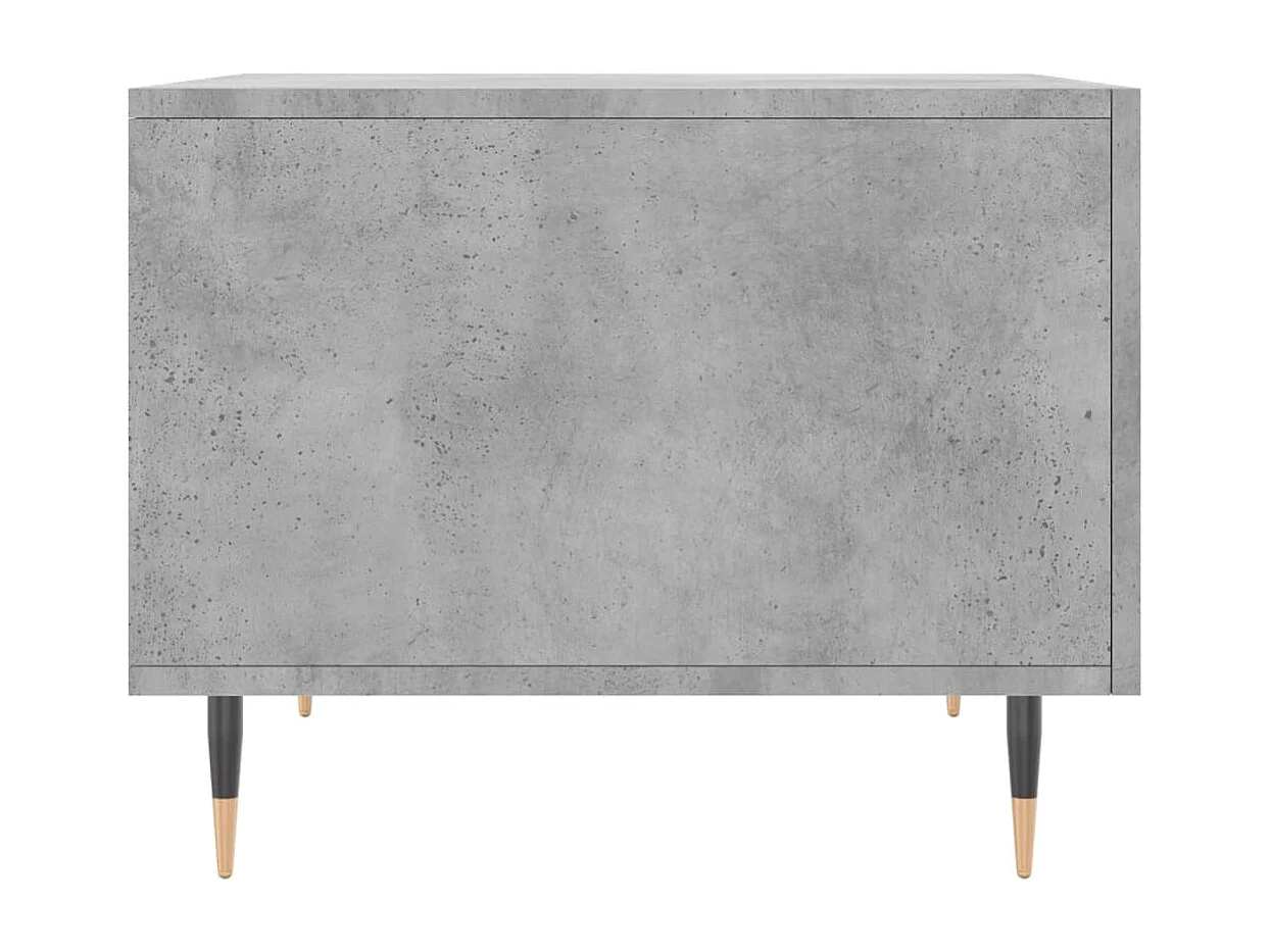 2 pz Tavolini da Salotto-Tavolini da Caffè-Tavolini da Soggiorno Grigio Cemento 50x50x40 Legno Multistrato SHL105809