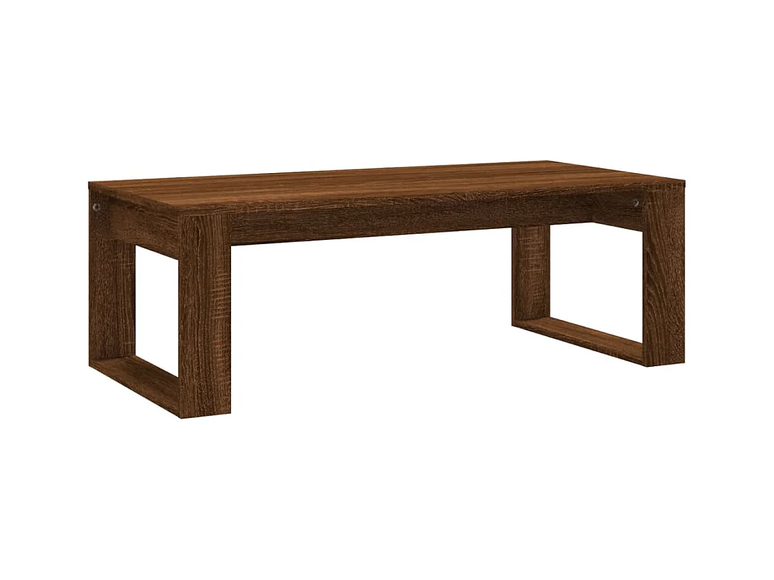 Table basse salon-Table d'appoint chêne marron 102x50x35 cm bois d'ingénierie SHL44426