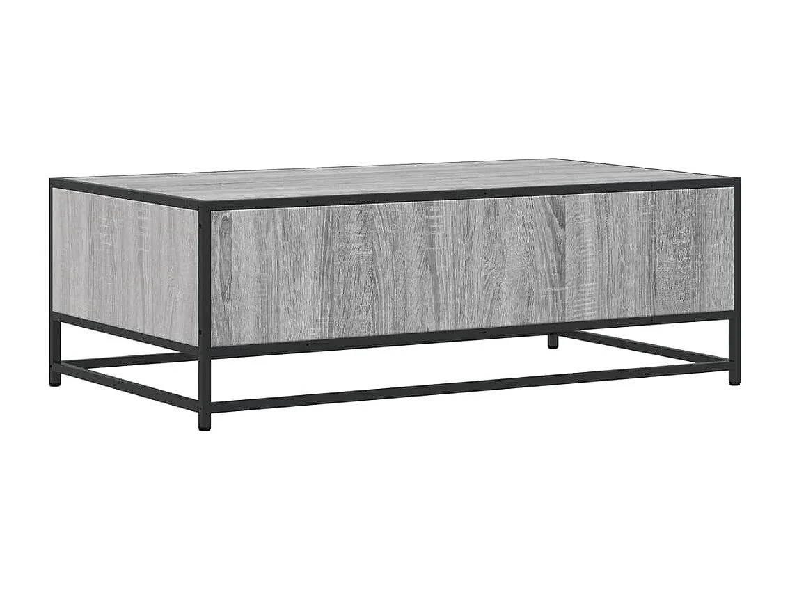 Mesa de centro-Mesa auxiliar madera maciza de pino gris 80x50x40 cm SHL2236