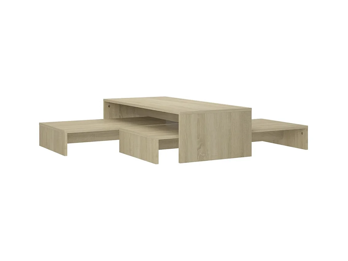 Mesa de centro | Mesa auxiliar con puertas de vidrio blanca 68x50x42 cm SHL3844