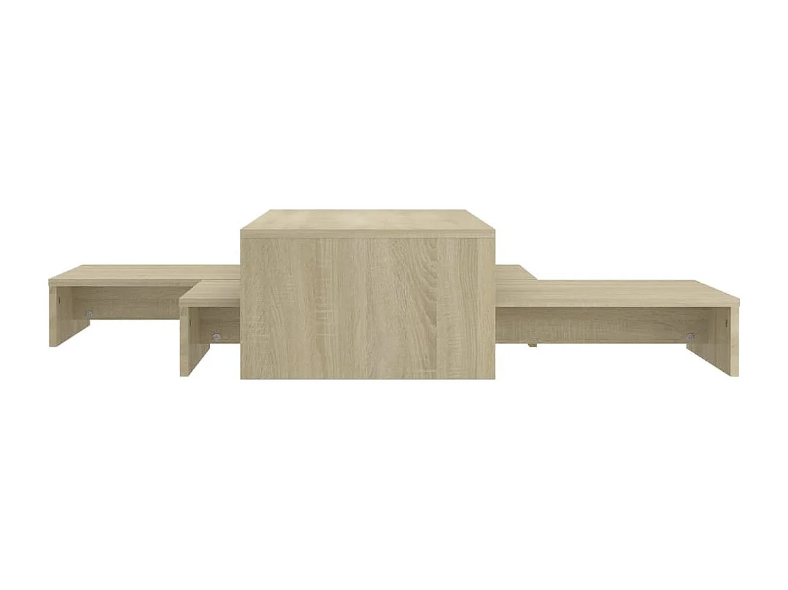 Set de tables basses gigognes chêne sonoma bois d'ingénierie SHL44602
