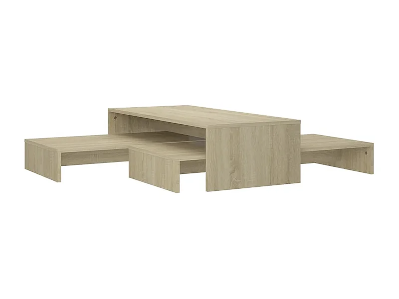 Set de tables basses gigognes chêne sonoma bois d'ingénierie SHL44602