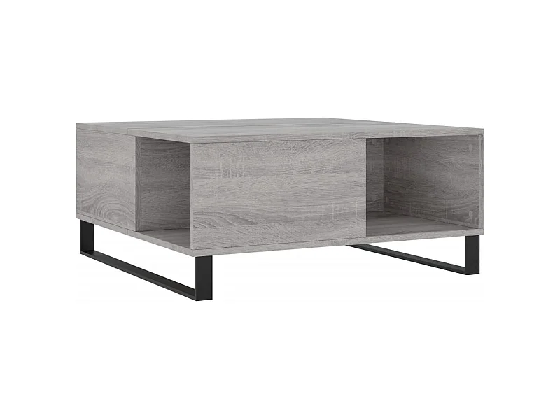 Mesa de centro | Mesa auxiliar madera ingeniería roble ahumado 51,5x51,5x30 cm SHL2780